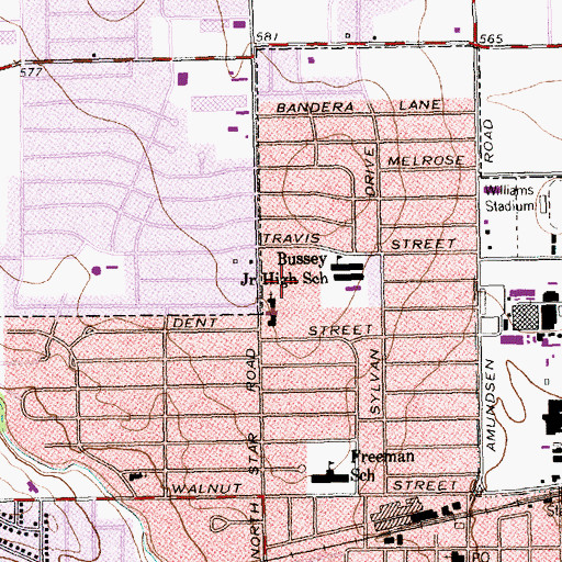 Topographic Map of Cullam Park, TX