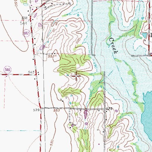 Topographic Map of Culleoka Park, TX