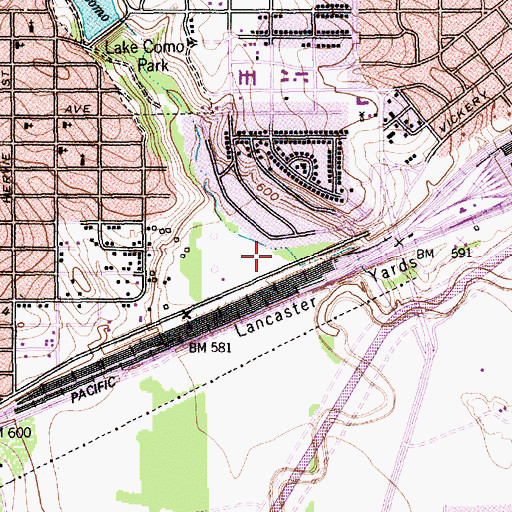 Topographic Map of Collett Park, TX