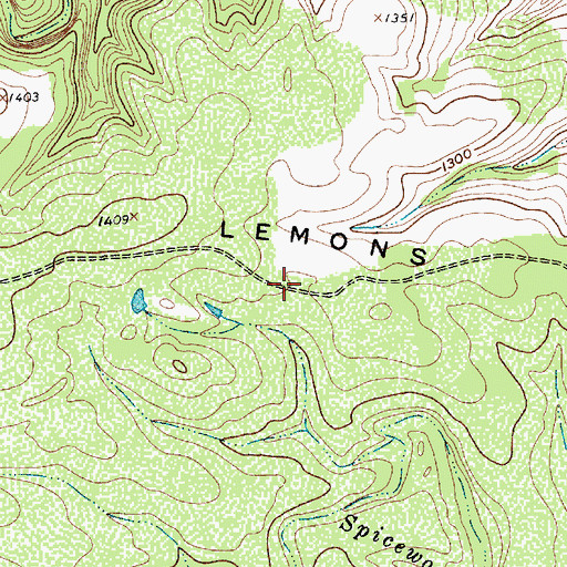 Topographic Map of Colorado Bend State Park, TX