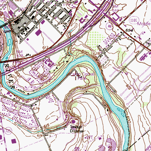 Topographic Map of Comal Park, TX
