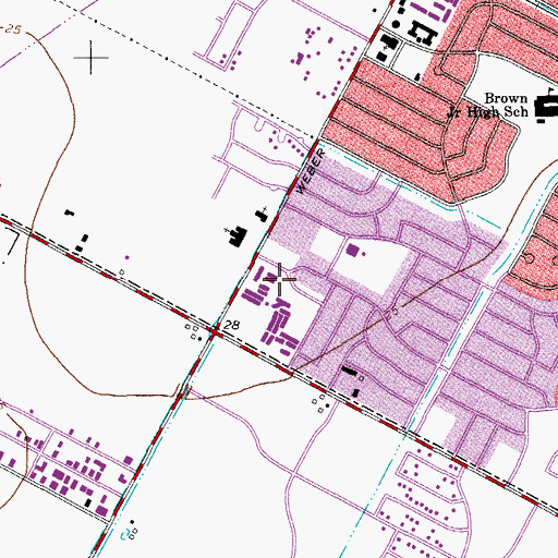 Topographic Map of Congress Park, TX