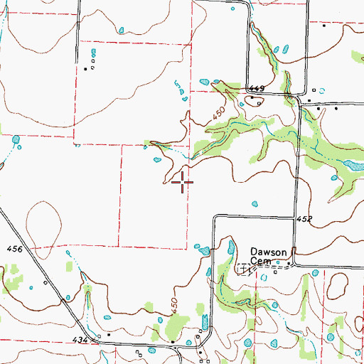 Topographic Map of Cooper Lake State Park - Doctors Creek Unit, TX