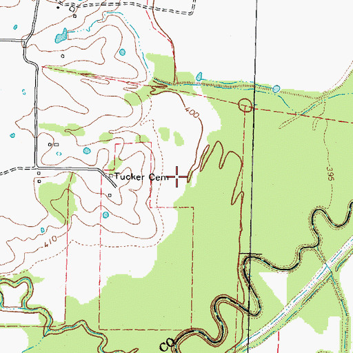 Topographic Map of Cooper Lake Wildlife Management Area, TX