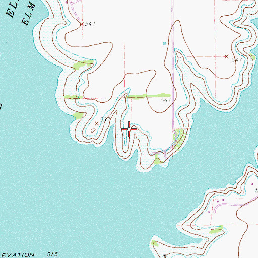 Topographic Map of Cottonwood Park (historical), TX