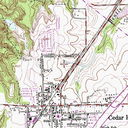 Topographic Map of Crawford Park, TX