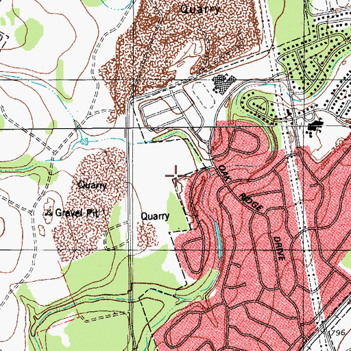 Topographic Map of Creekmont West Park, TX