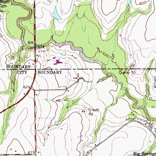 Topographic Map of Lookout Park, TX