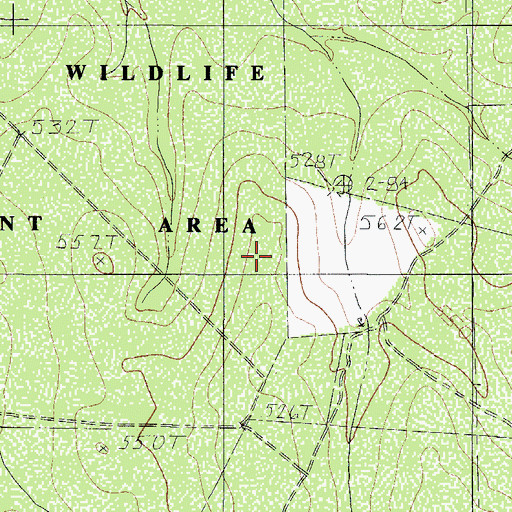 Topographic Map of Chaparral Wildlife Management Area, TX