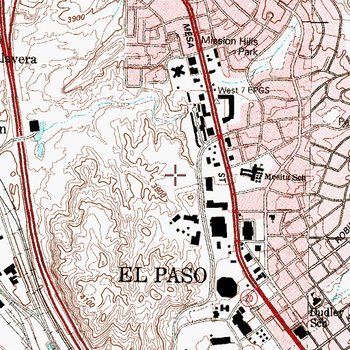Topographic Map of Charlie Davis Park, TX