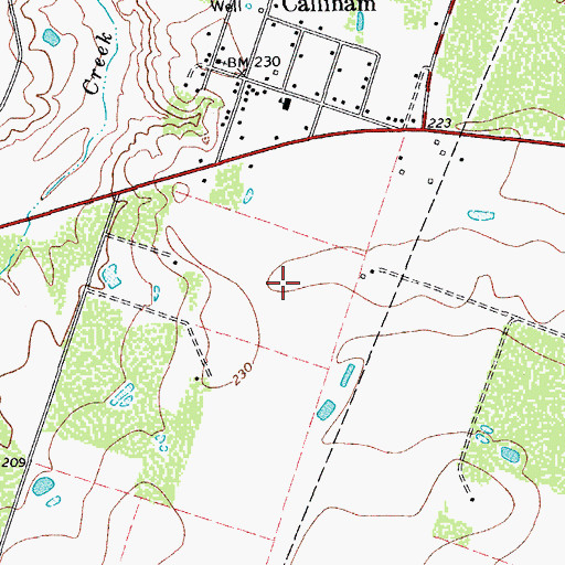 Topographic Map of Choke Canyon State Park - Calliham Unit, TX