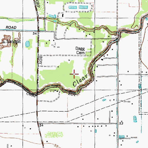 Topographic Map of Christia Adair County Park, TX