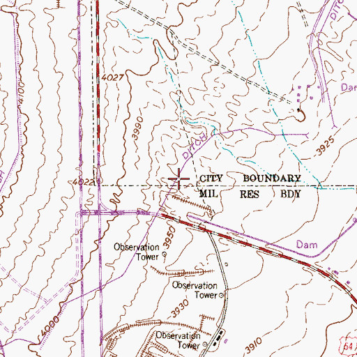 Topographic Map of Civic Leaders Park, TX