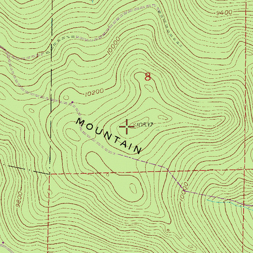 Topographic Map of Santa Fe Mountain, CO