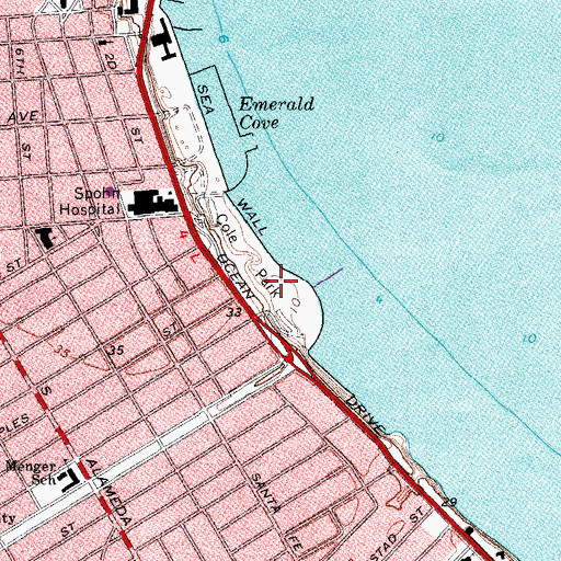 Topographic Map of Cole Park, TX