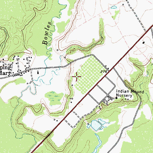 Topographic Map of Caddoan Mounds State Historical Park, TX