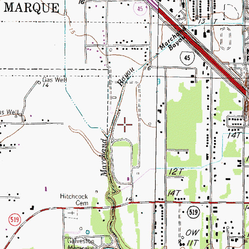 Topographic Map of Carbide Park, TX
