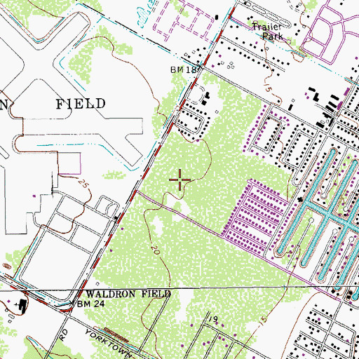 Topographic Map of Caribbean Park, TX
