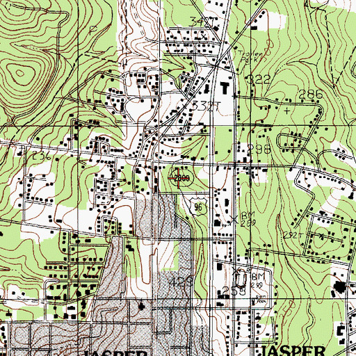 Topographic Map of Carridine Park, TX