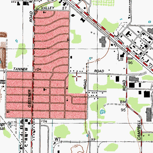 Topographic Map of Carverdale Park, TX