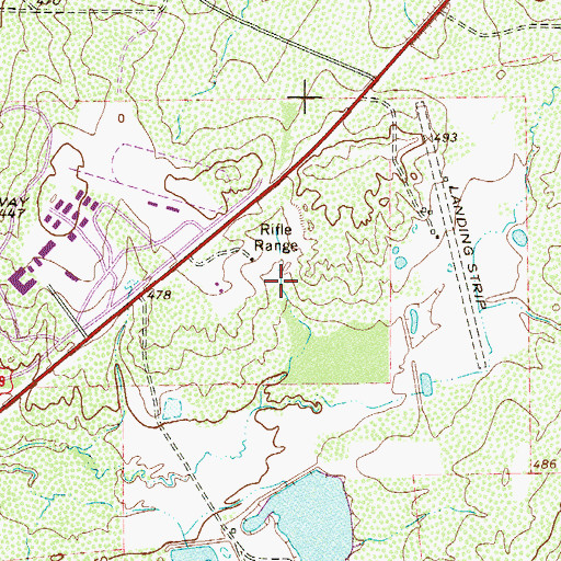 Topographic Map of Casa Blanca County Park, TX