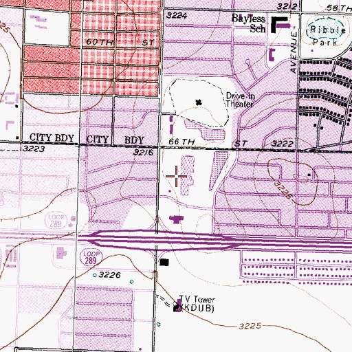 Topographic Map of Casey Park, TX