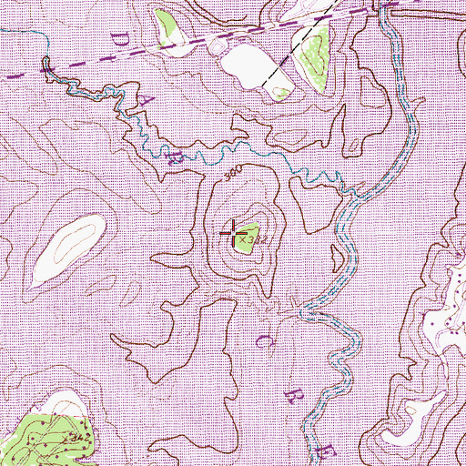 Topographic Map of Cedar Creek Wildlife Management Area - Telfair Island Unit, TX