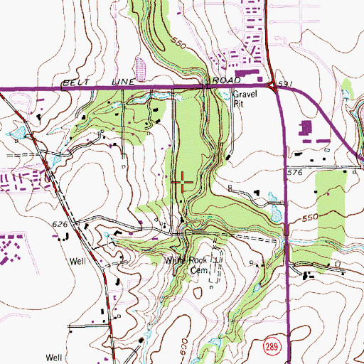 Topographic Map of Celestial Park, TX