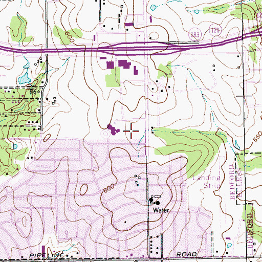 Topographic Map of Central Drive Park, TX