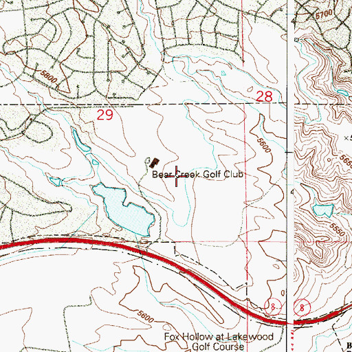 Topographic Map of Ward Canal, CO