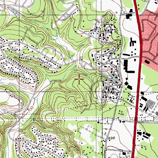 Topographic Map of Bull Creek Greenbelt Park, TX