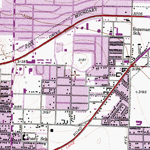 Topographic Map of Butler Park, TX