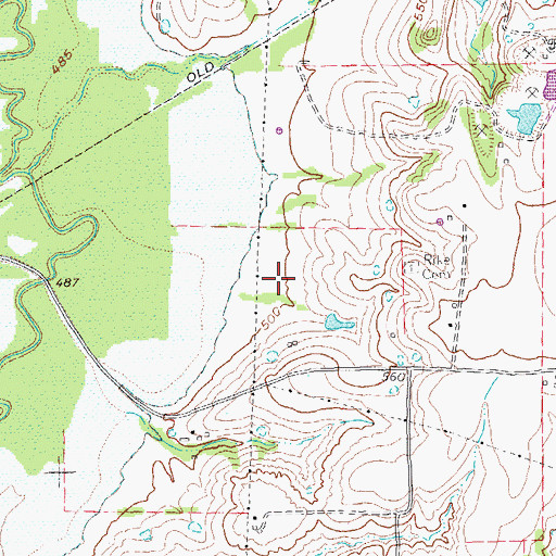 Topographic Map of Caddo Park, TX