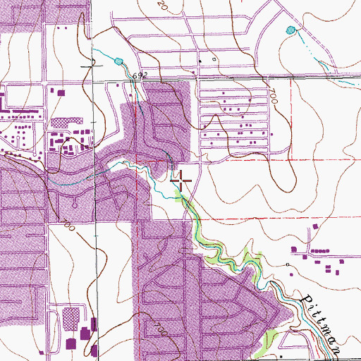 Topographic Map of Caddo Park, TX