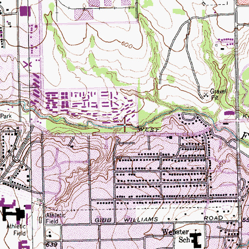 Topographic Map of Briar Gate Park, TX