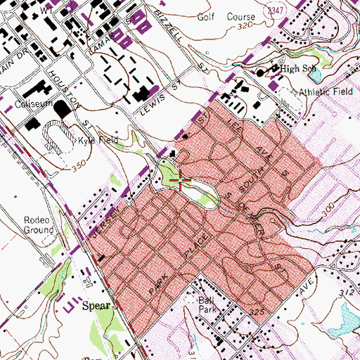 Topographic Map of Brison Park, TX