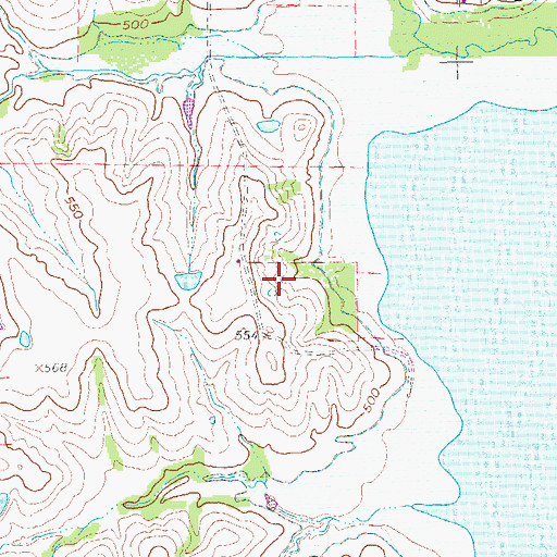 Topographic Map of Brockdale Park, TX