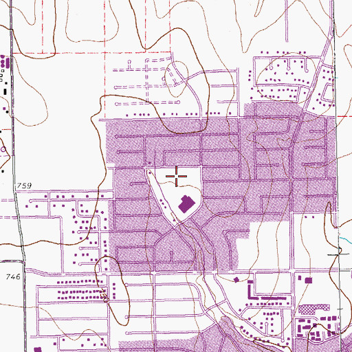Topographic Map of Buckhorn Park, TX
