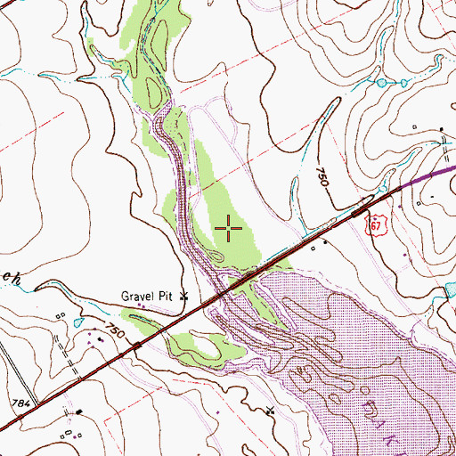 Topographic Map of Buddy Stewart Park, TX
