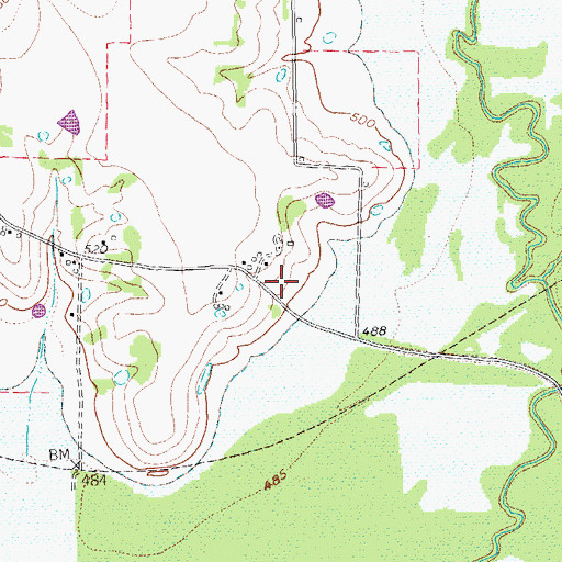 Topographic Map of Blue Ridge Park, TX