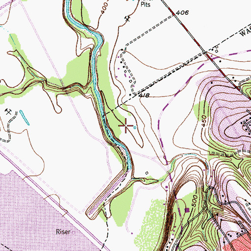 Topographic Map of Bosque Park, TX