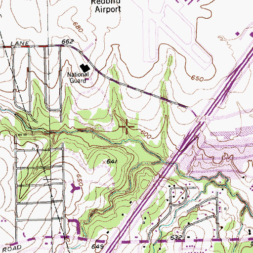 Topographic Map of Boulder Park, TX