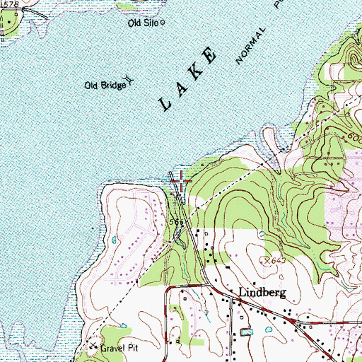 Topographic Map of Bowman Springs Park, TX