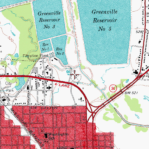 Topographic Map of Betts Park, TX