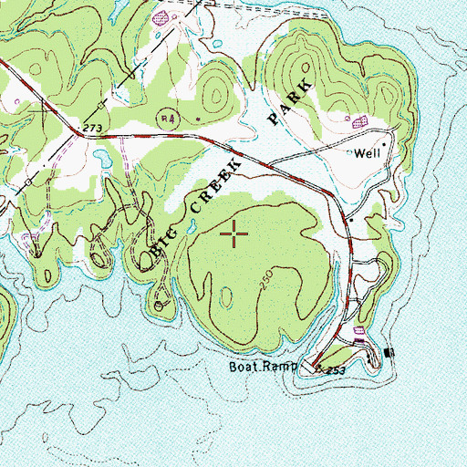 Topographic Map of Big Creek Park, TX