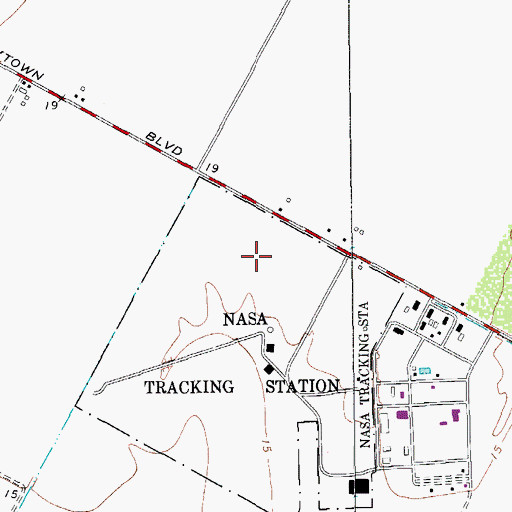 Topographic Map of Bill Witt City Park, TX