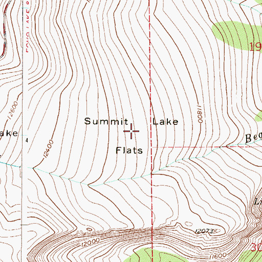 Topographic Map of Summit Lake Flats, CO