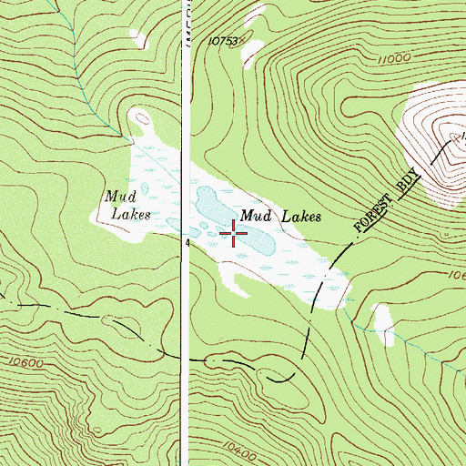 Topographic Map of Mud Lakes, CO