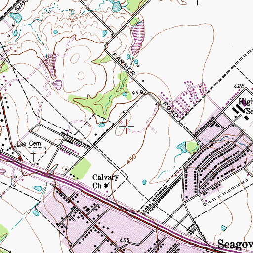 Topographic Map of Beardon Park, TX