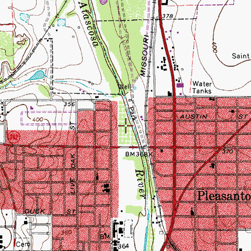 Topographic Map of Atascosa City Park, TX